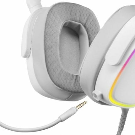 Gaming Headset with Microphone Mars Gaming MHAXW RGB White