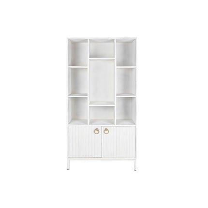 Shelves DKD Home Decor White Metal Mango wood 90 x 40 x 180 cm