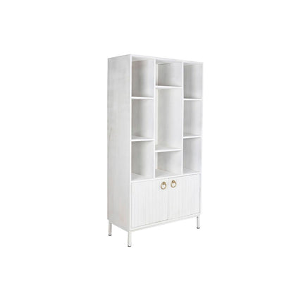 Shelves DKD Home Decor White Metal Mango wood 90 x 40 x 180 cm