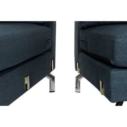 Sofa DKD Home Decor Blue Metal 300 x 160 x 85 cm