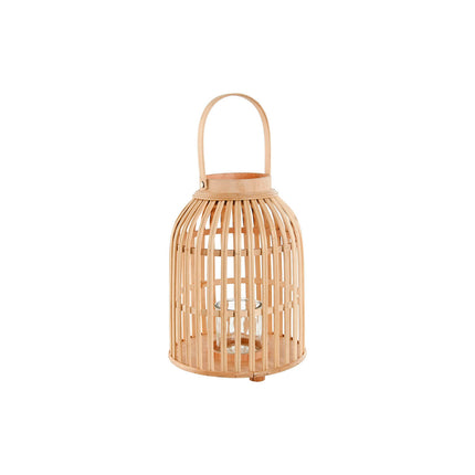 Candleholder Home ESPRIT Natural Light brown Bamboo Crystal 22,5 x 22,5 x 30 cm (2 Pieces)