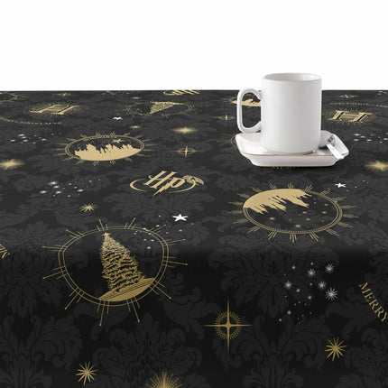 Stain-proof resined tablecloth Harry Potter Hogwarts Christmas Multicolour 200 x 150 cm