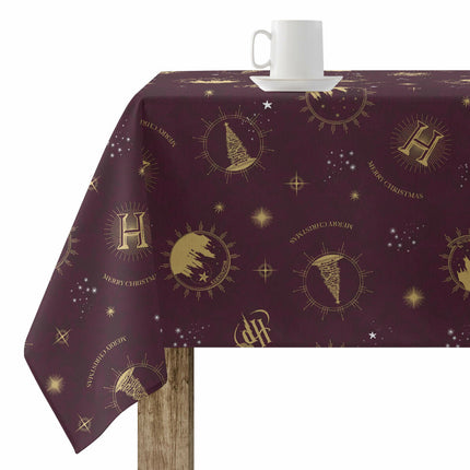 Stain-proof resined tablecloth Harry Potter Hogwarts Christmas Multicolour 100 x 150 cm