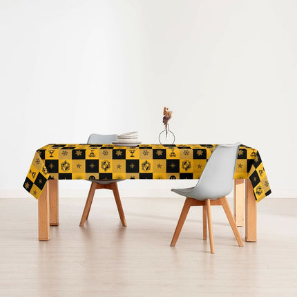 Stain-proof resined tablecloth Harry Potter Hufflepuff Multicolour 200 x 150 cm