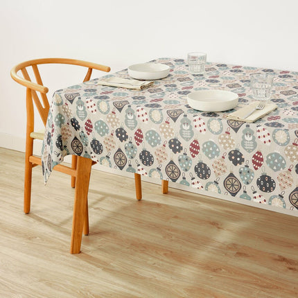 Stain-proof resined tablecloth Belum Merry Christmas Multicolour 200 x 150 cm