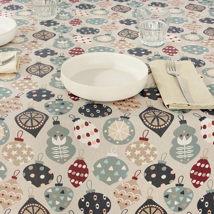 Stain-proof resined tablecloth Belum Merry Christmas Multicolour 300 x 150 cm