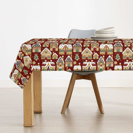 Stain-proof resined tablecloth Belum Merry Christmas Multicolour 150 x 150 cm