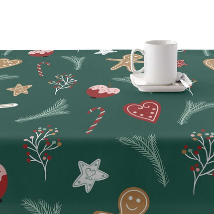 Stain-proof resined tablecloth Belum Merry Christmas Multicolour 150 x 150 cm