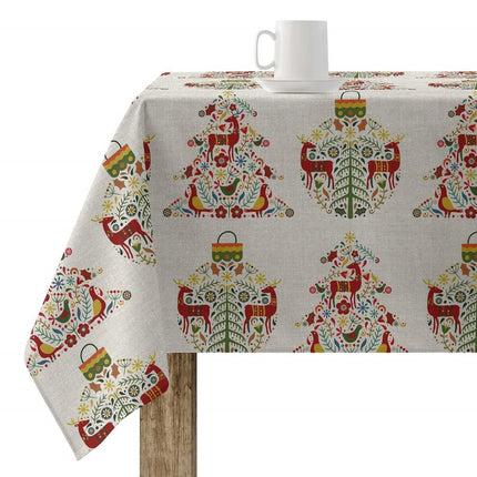 Stain-proof resined tablecloth Belum Merry Christmas Multicolour 100 x 150 cm