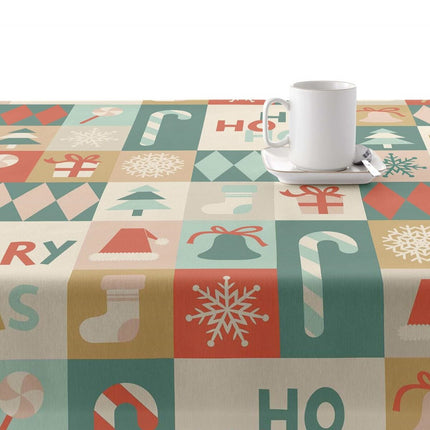 Stain-proof resined tablecloth Belum Merry Christmas Multicolour 200 x 150 cm