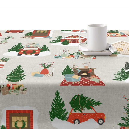 Stain-proof resined tablecloth Belum Merry Christmas Multicolour 100 x 150 cm