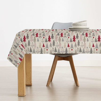 Stain-proof resined tablecloth Belum Merry Christmas Multicolour 200 x 180 cm