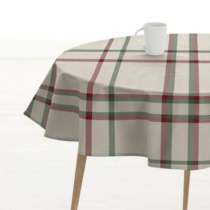 Tablecloth Belum Christmas White Multicolour Ø 100 cm