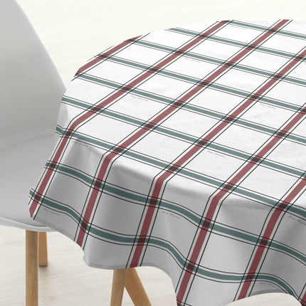 Tablecloth Belum Elegant Christmas White Multicolour Ø 100 cm