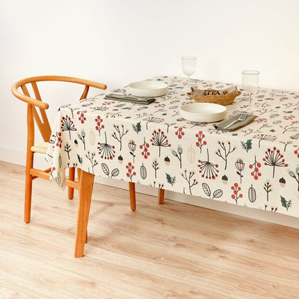 Stain-proof resined tablecloth Belum Merry Christmas Multicolour 100 x 150 cm