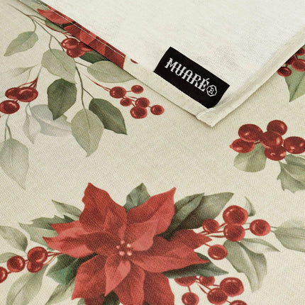 Stain-proof resined tablecloth Belum Christmas Red Green Linen 100 x 150 cm