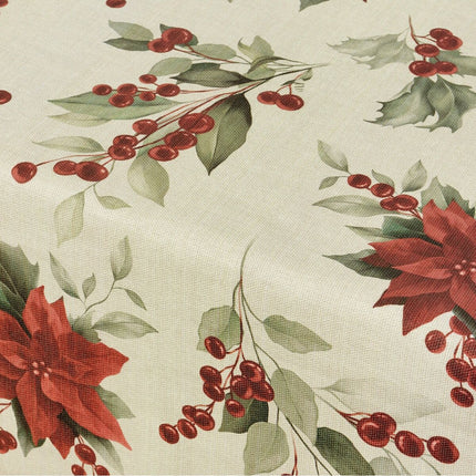 Stain-proof resined tablecloth Belum Christmas Red Green Linen 300 x 150 cm