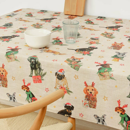 Stain-proof resined tablecloth Belum Christmas Multicolour 150 x 150 cm