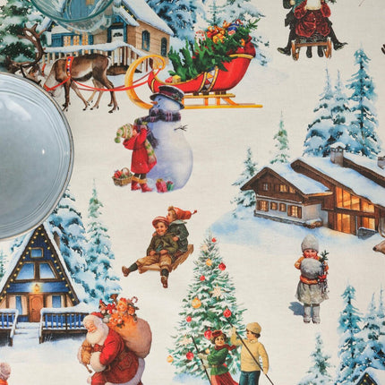 Stain-proof resined tablecloth Belum  Christmas Landscape Multicolour 250 x 150 cm