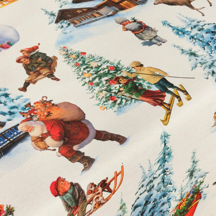 Stain-proof resined tablecloth Belum  Christmas Landscape Multicolour 250 x 150 cm