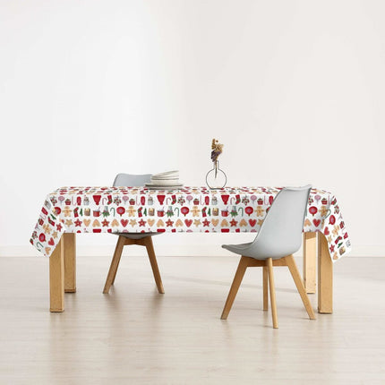 Stain-proof resined tablecloth Belum Merry Christmas Multicolour 250 x 150 cm