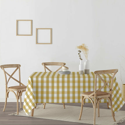 Stain-proof tablecloth Belum Cuadros Mustard 250 x 150 cm