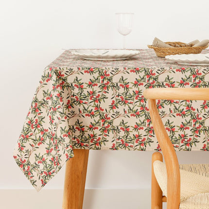 Stain-proof resined tablecloth Belum Mistletoe Multicolour 150 x 150 cm