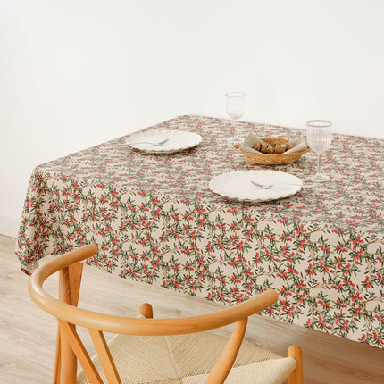 Stain-proof resined tablecloth Belum Mistletoe Multicolour 200 x 150 cm