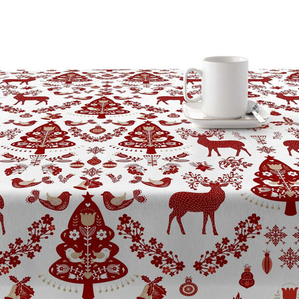 Stain-proof resined tablecloth Belum Merry Christmas Multicolour 150 x 150 cm