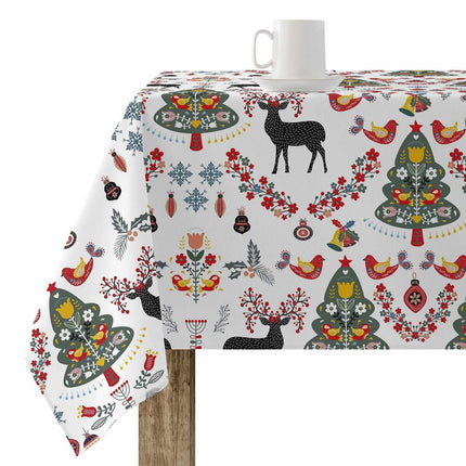 Stain-proof resined tablecloth Belum Merry Christmas Multicolour 200 x 150 cm