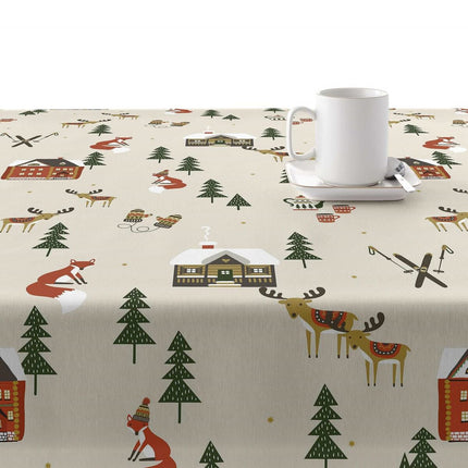 Stain-proof resined tablecloth Belum Merry Christmas Multicolour 100 x 150 cm