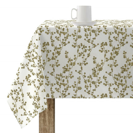 Stain-proof resined tablecloth Belum Tree Gold Multicolour 150 x 150 cm