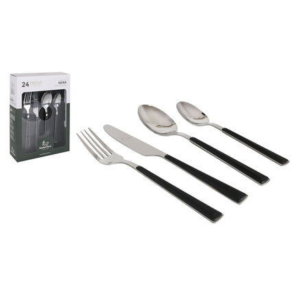 Cutlery Set Santa Clara Neira Steel 24 Pieces (6 Units)