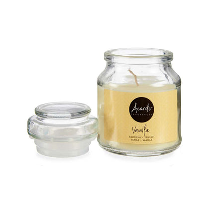 Scented Candle Vanilla Beige Glass Wax (7 x 10 x 7 cm) (12 Units)