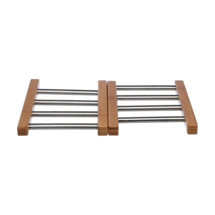 Table Mat Secret de Gourmet Stainless steel Bamboo Extendable (35,2 x 22,2 x 2 cm) - seggiliving