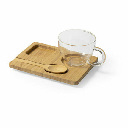 Cup with Plate 146482 Bamboo (180 ml) - seggiliving
