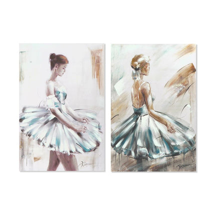 Painting DKD Home Decor Ballerina (60 x 2,5 x 90 cm) (2 Units) - seggiliving