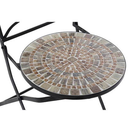 Garden chair DKD Home Decor Ceramic Black Ironwork (42 x 50 x 90 cm) - seggiliving