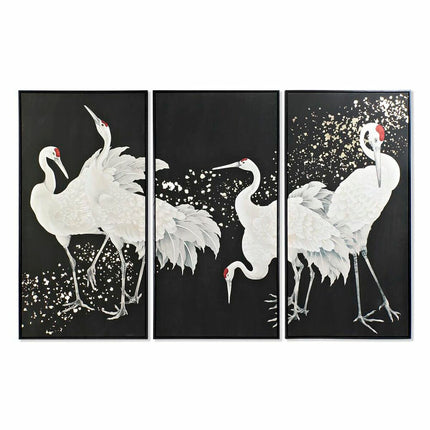 Set of 3 pictures DKD Home Decor Oriental Heron (210 x 4 x 140 cm) - seggiliving