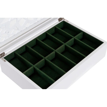 Watch Storage Box DKD Home Decor 29 x 20 x 9 cm Crystal White MDF Wood - seggiliving