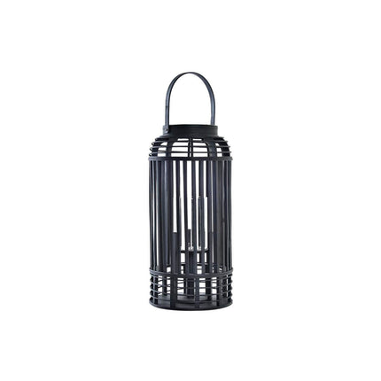 Lantern DKD Home Decor Crystal Black Bamboo (24 x 24 x 51 cm) - seggiliving