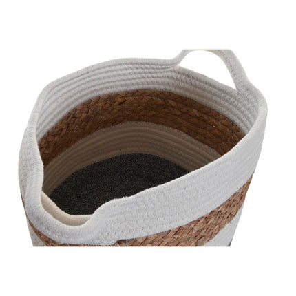 Basket set DKD Home Decor Cotton White Natural Fibre (30 x 30 x 26 cm) - seggiliving