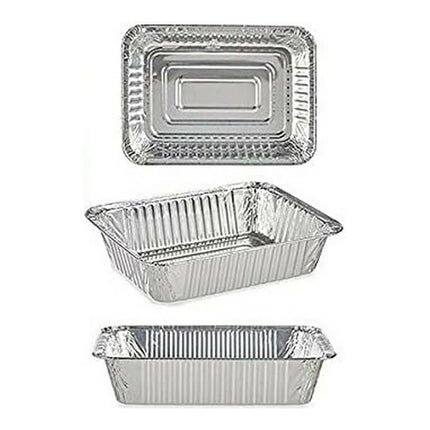 Set of trays Aluminium Rectangular (4 pcs) (15,6 x 5 x 22 cm) - seggiliving